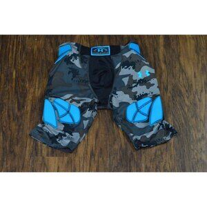 Under Armour Youth L Gameday Armour Pro 5-Pad football girdle Grey Camo & Blue